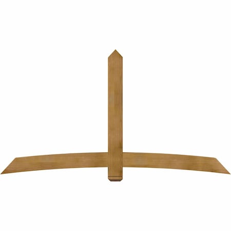 Ekena Millwork Bellingham Rough Sawn Timber Gable Bracket, Western Red Cedar, 96"W x 52"H x 6"D x 6"F, 13/12 Pitch GBW096X52X0606BEL00RWR